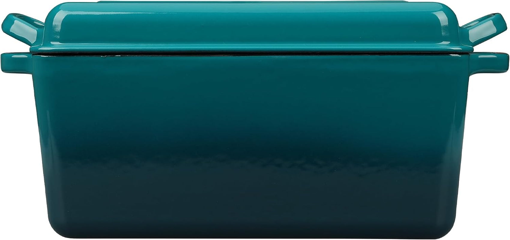 enameled-cast-iron-dutch-oven-oblong-bread-oven-for-sourdough-bread-baking-baking-pan-dual-handles-oven-safe-4-quart-darkcyan