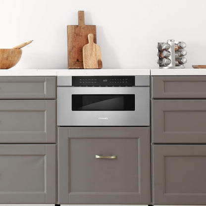 30 In. Haven Coll 1.2 Cu. Ft. Built-In Microwave Drawer, Stainless Steel |  COS-MWD3012NHSS Automatic Presets, Touch Controls,10 Power Levels, 1000W, Defrost Functions, Child Lock Function5