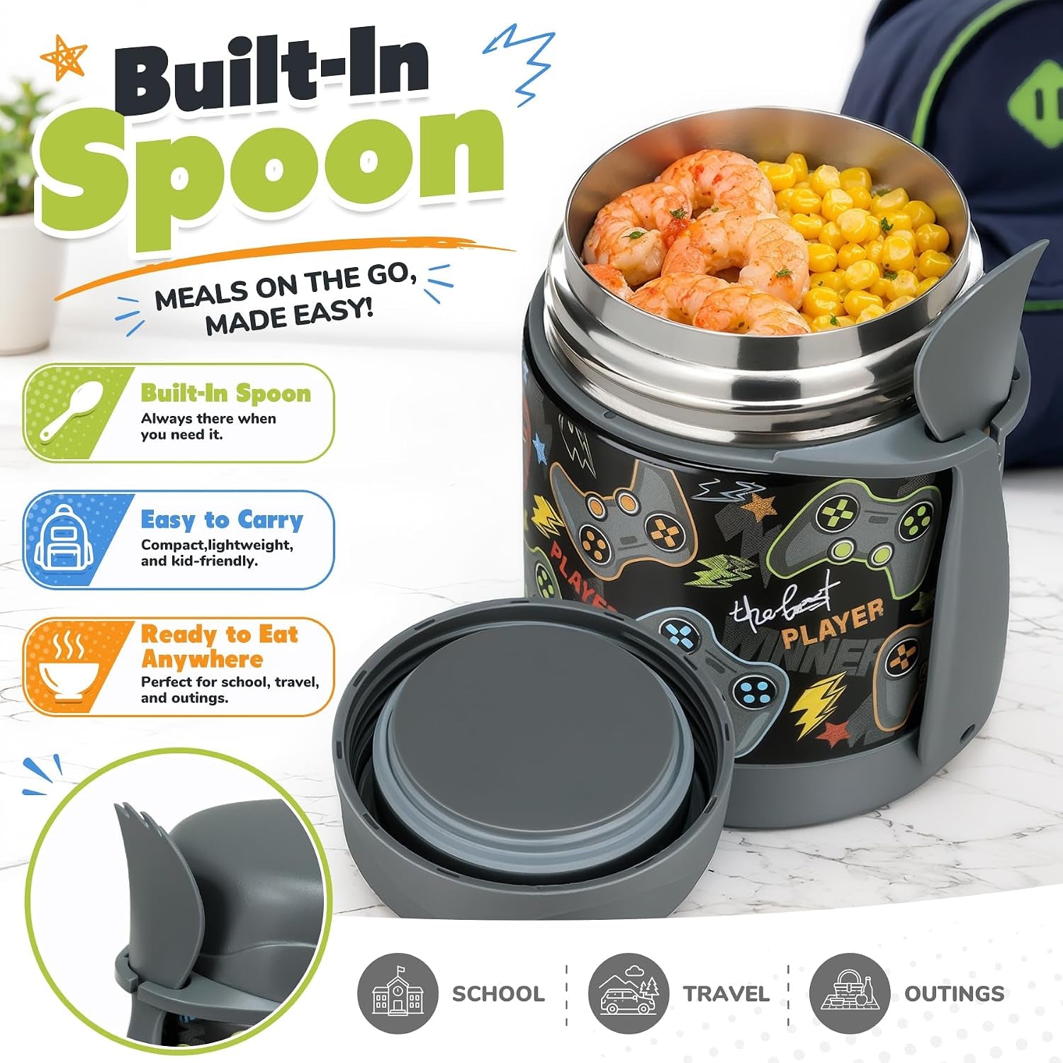 10oz-soup-thermo-for-hot-food-kids-lunch-thermo-kids-food-jar-with-spoon-hot-insulated-food-containers-leak-proof-stainless-steel-wide-mouth-lunch-food-thermo-jar-for-schoolblack-game-console