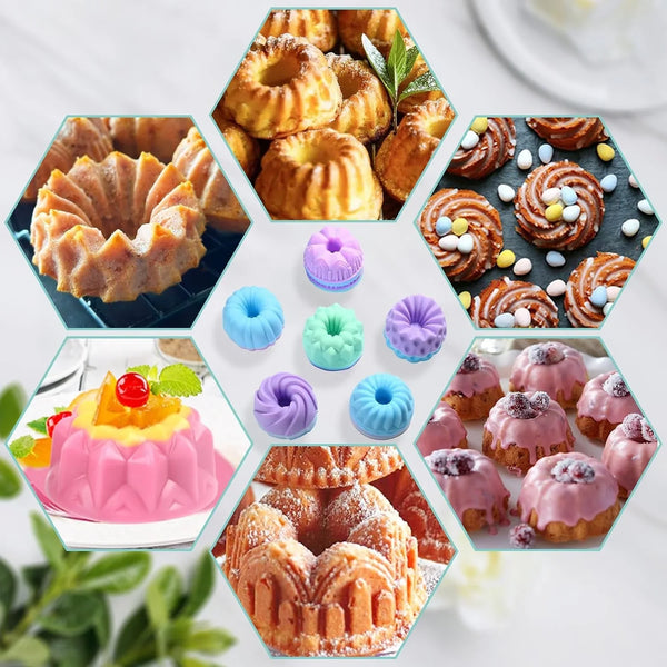 24Pack Silicone Molds, Nonstick 3 Inches Donut Mold, Silicone Baking Cups, Donut Pan, Muffin, Jello, Bagel Pan, Oven- Microwave- Dishwasher Safe2