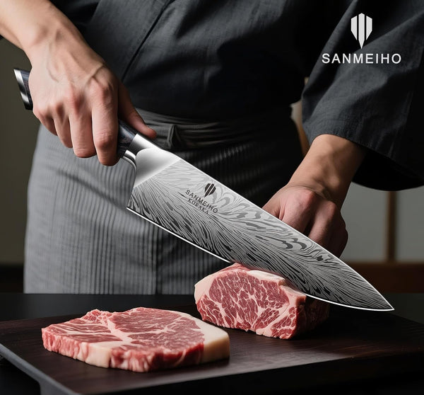 5PCS Knife Set, Kitchen Knife Sets in Powder Steel | Ultra Sharp Japanese Knives Set High Carbon Steel Chef Knives Sets, Cooking Knives Set with Ergonomic Pakkawood Handle6