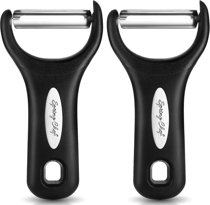 Set of 2 Stainless Steel Y Shaped Vegetable Peeler for Kitchen