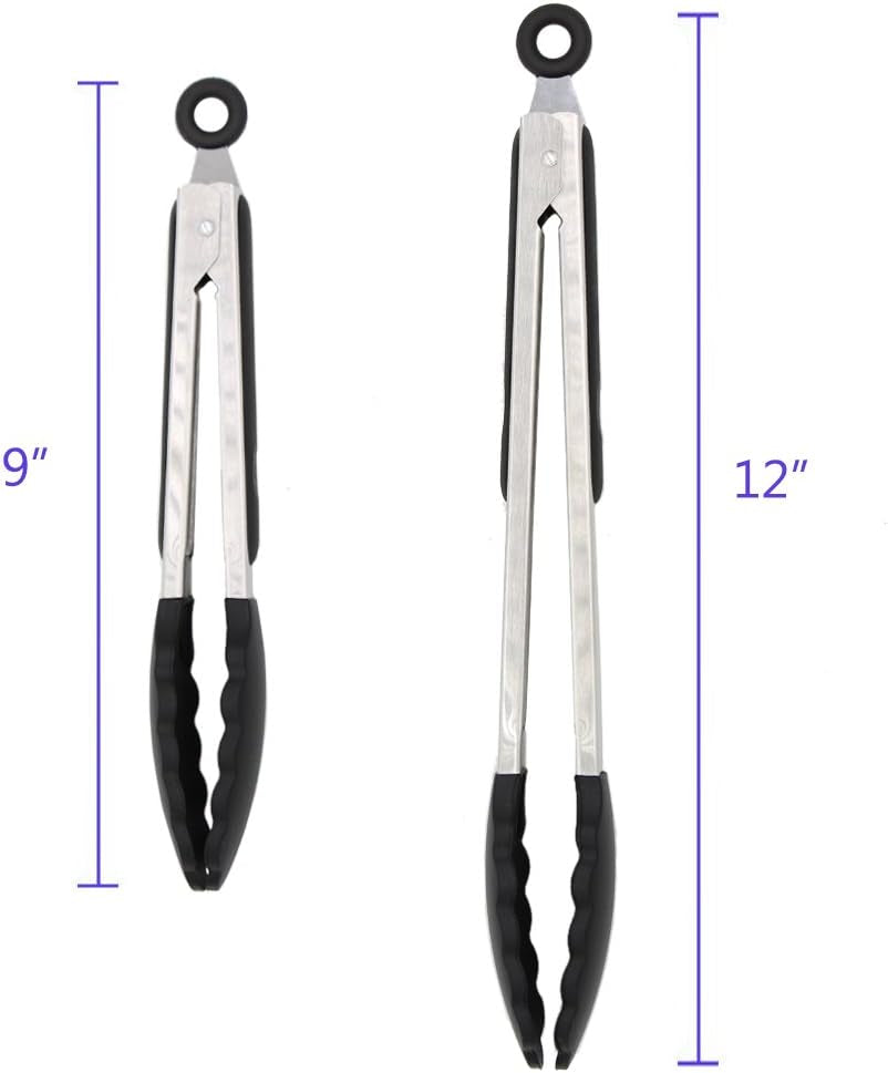 2-pack-silicone-kitchen-tongs-9-12-inch-stainless-steel-black-heat-resistant-to-500-f-with-bpa-free-silicone-tips-locking-clip-and-nonslip-handles-for-nonstick-cookware-and-grilling