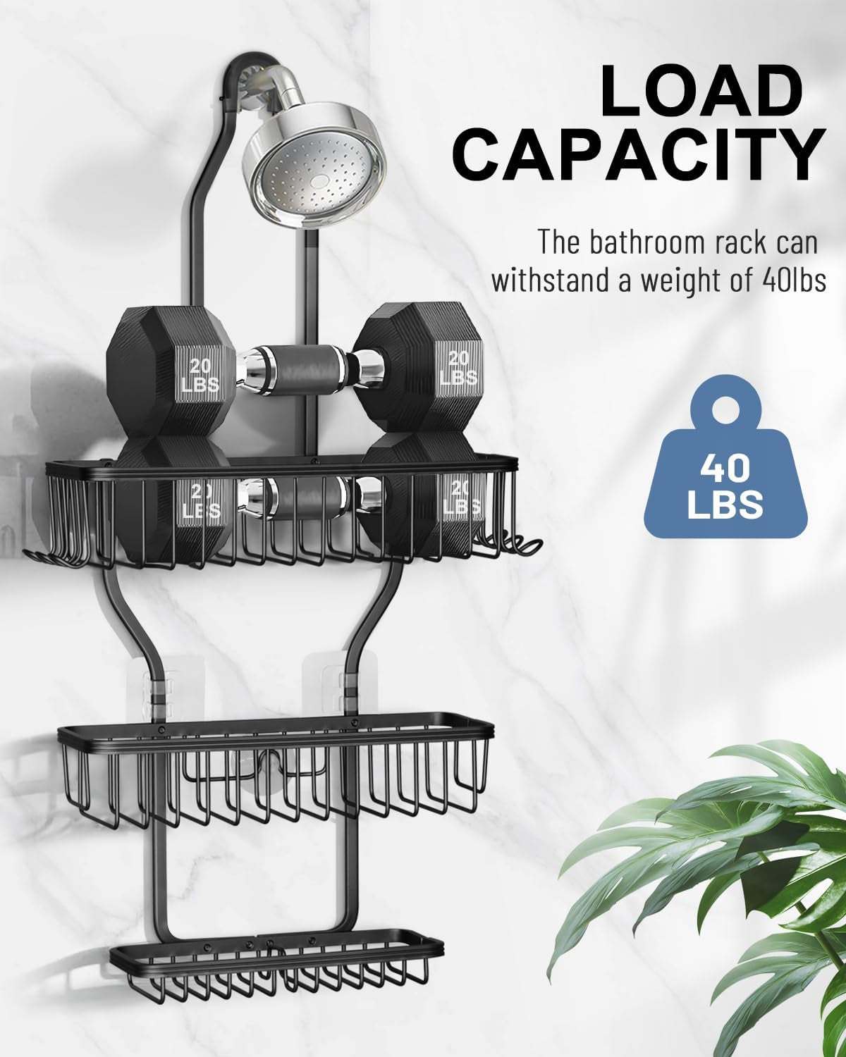 shower-caddy-hanging-never-rust-shower-hanging-organizer-aluminum-over-the-showerhead-caddy-with-soap-basket-and-6-hooks-for-razor-sponge-black