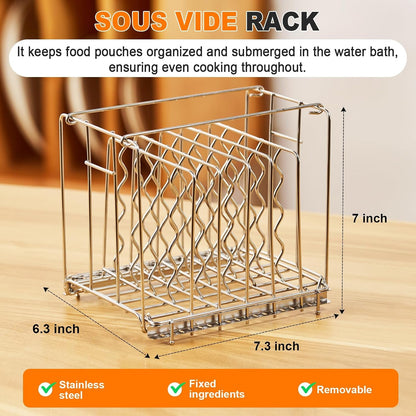 Sous Vide Container 12 Quart with Lid, Rack, Sleeve and Cookbook | Bpa-Free Complete Kit Includes Rack, Insulated Sleeve and Recipe Booklet; Compatible with Anova and Most Sous Vide Cookers.8