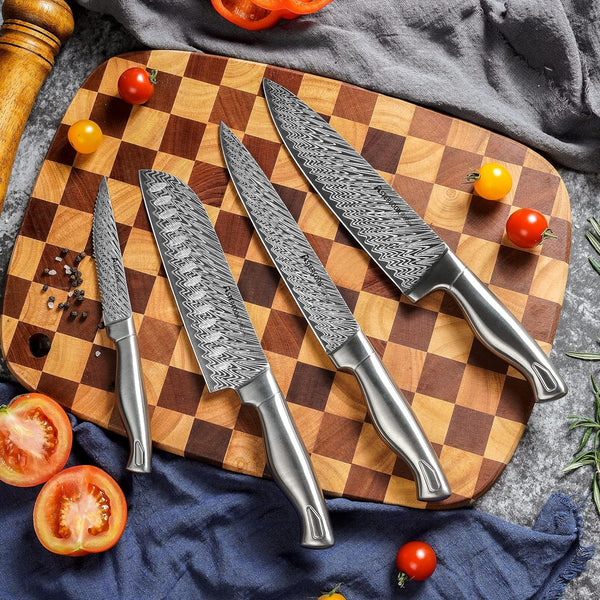 Knife Set, 15-Piece Kitchen Knife Set with Block, Built-In Knife Sharpener, German Stainless Steel Knife Block Set, Dishwasher Safe Kitchen Utensils Set5