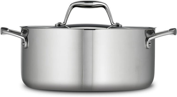 Signature Tri-Ply Clad Stainless Steel 5-Quart Dutch Oven Pot | Induction-Ready, Dishwasher-Safe, Nsf-Certified, Made in Brazil2