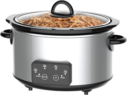 Stainless Oval Programmable Slow Cooker with Glass Lid, 4 Qt2