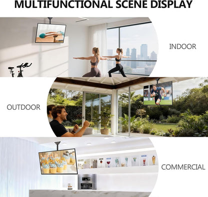 Ceiling TV Mount for Most 26-65 Inch LCD LED 4K Tvs, up to 110 Lbs | Hanging Pole Ceiling Mount TV Bracket for Home Gym Patio Gazebo, Full Motion with Tilt, Swivel, Max VESA 400X400Mm (CM2665)7
