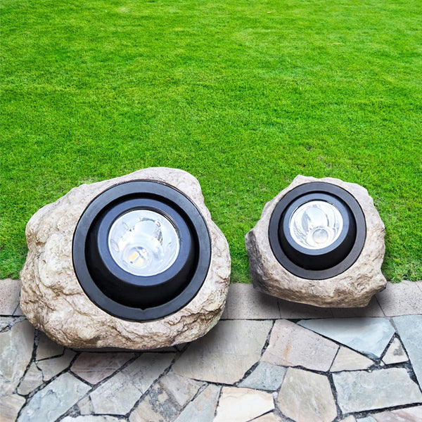 Rock Solar Garden Lights, Super Bright Solar Spot Lights, Solar Powered Landscape Lights Outdoor Decorative Waterproof LED Lights for Pathway, Walkway, Yard2