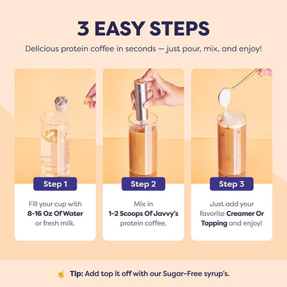 Protein Coffee for Cold Brew & Iced Coffee, Caramel Latte | 10G Whey Protein, 100% Natural Cold Brew, Zero Artificial Flavors & Sweeteners, 80Mg Caffeine, No Added Sugar7
