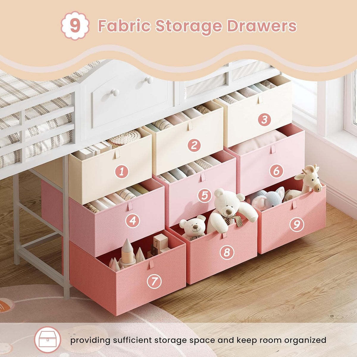 low-loft-bed-full-size-with-9-storage-drawers-and-led-lights-metal-full-size-loft-bed-with-stairway-shelf-storage-low-loft-bed-with-safety-guardrail-and-under-bed-hideaway-for-kids-white