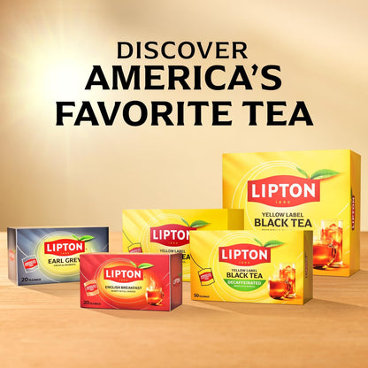 Lipton Black Tea Bags, Hot or Iced High Caffeine Tea, 100 Total Bags | 100 Lipton Black Tea Bags with a Blend of Orange Pekoe, Pekoe Cut Black Tea Leaves Picked at the Peak of Freshness7