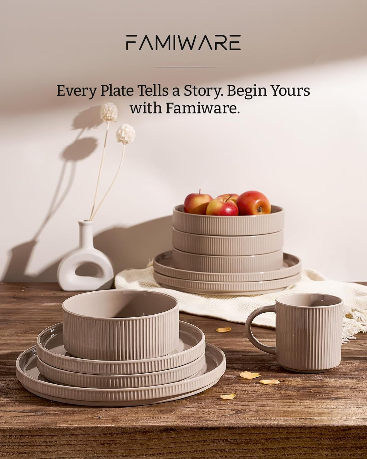 ceramic-plates-and-bowls-set-dinnerware-sets-ribbed-dishes-for-4