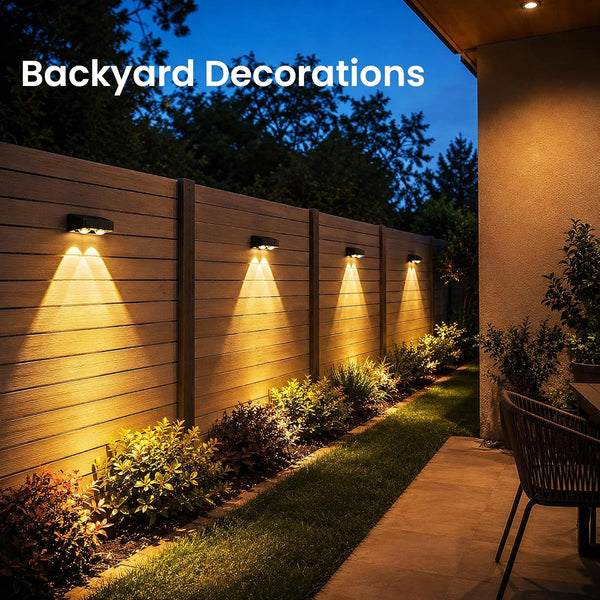 Solar Fence Lights Outdoor, Color Changing, Waterproof IP65, 16 Pack6