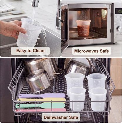 Silicone Measuring Cups for Chocolate, 4 Pack, 250Ml & 350Ml5