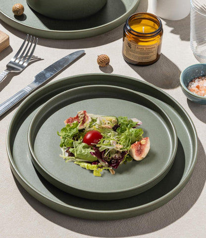 Stoneware Dinnerware Sets for 4,12-Piece Matte Plates and Bowls Set5