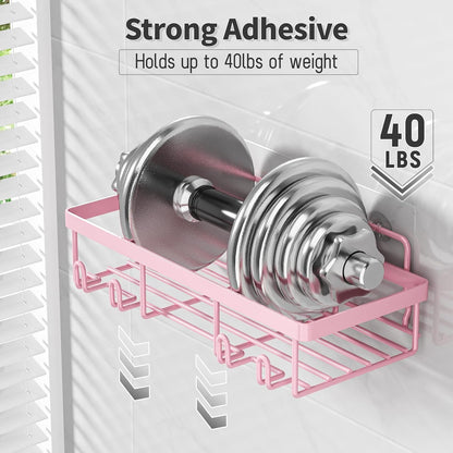 5 Pack Shower Caddy for inside Shower, Pink Bathroom Decor Set3