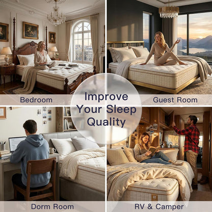 Queen Mattress, 12 Inch Queen Size Mattresses, Memory Foam Mattress in a Box with Pocket Coils, Relieve Pressure with Medium Support, Certipur-Us Certified, Hybrid Mattress Queen7