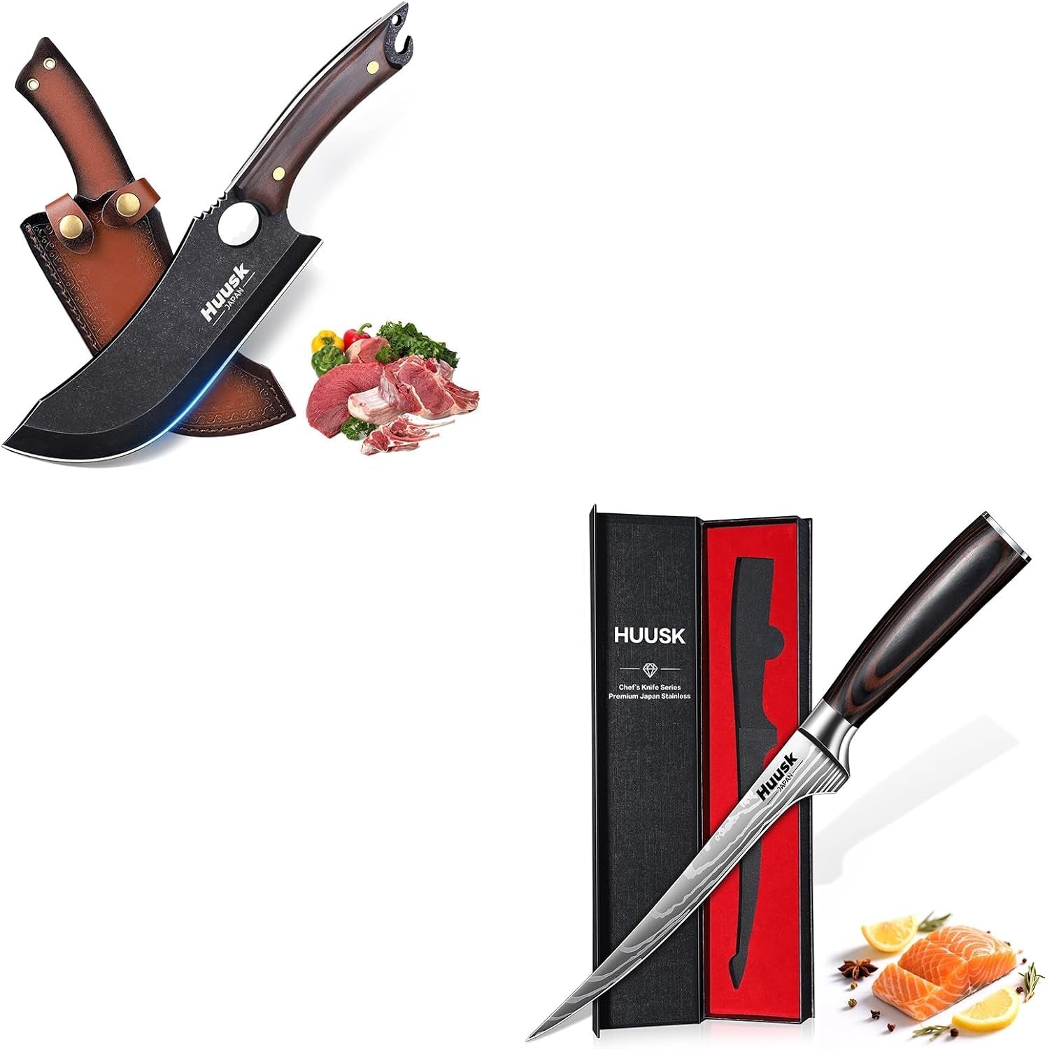 filet-knife-for-fish-7-inch-fish-fillet-knife-bundle-with-a-japanese-cooking-black-butcher-knife-flexible-boning-knives-for-meat-cutting-professional-japanese-fishing-knives-for-meat-poultry