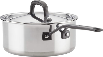 Kitchenaid 5-Ply Clad Stainless Steel Cookware Induction Pots and Pans Set, 10-Piece, Polished Stainless Steel7