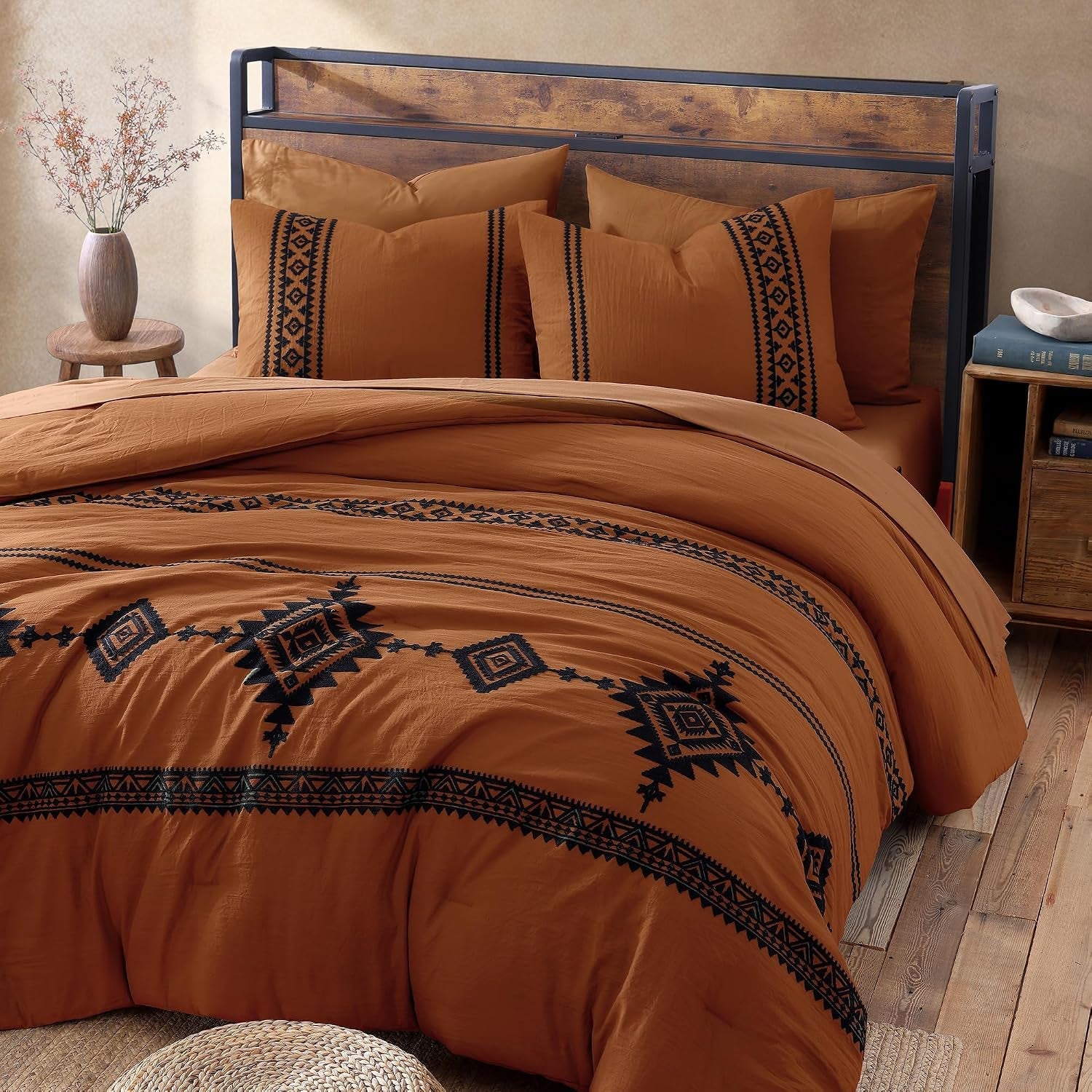 embroidery-queen-comforter-set-7-pieces-burnt-orange-bed-in-a-bag
