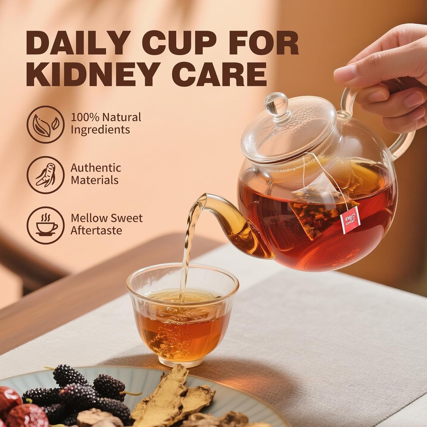 kidney-tea-formula-ginseng-six-treasure-tea-ginseng-mulberry-herbal-tea-kidney-cleanse-detox-repair-traditional-chinese-herbal-tea-bags-five-treasures-teas-for-men-women-30-bags-1-pack