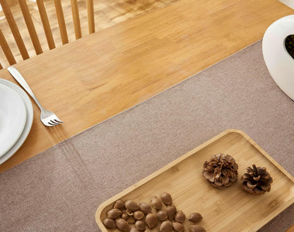 Brown Cotton Table Runner Farmhouse Style Runners (13" X 72")7