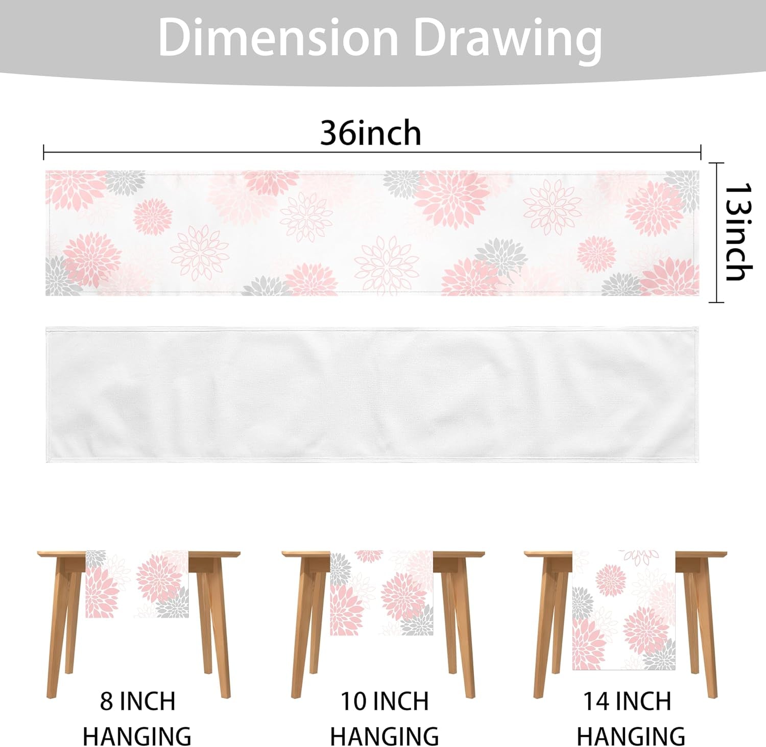 dahlia-flower-table-runner-13x71-inch-farmhouse-pink-gray-runners-modern-table-decorations-rustic-geometric-coffee-table-runner-for-home-kitchen-dining-room-party-13x71-dahlia-floral-pink