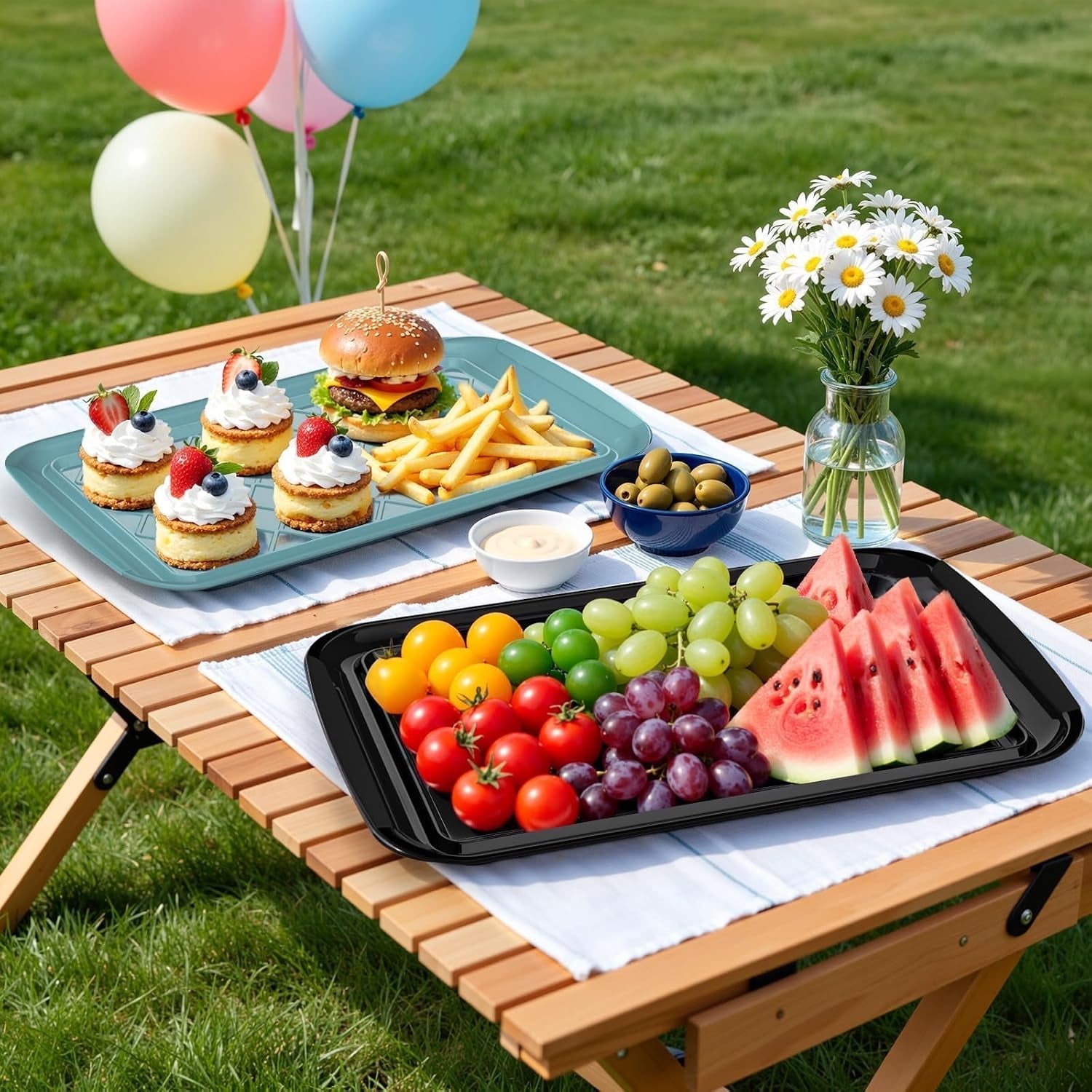 grilling-prep-serve-trays-for-party-set-of-2-large-bbq-serving-platters-dishwasher-safe-plastic-trays-for-raw-and-cooked-food-17-10-5-stackable-party-supplies-for-grilling-meal-prep-cafeteria