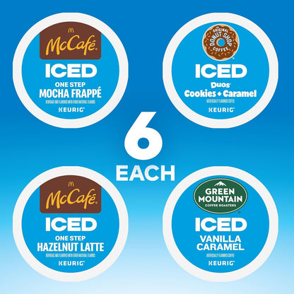 ® K-Cup Iced Duos Cookies and Caramel Coffee - Compatible with Keurig Brewer - Medium - 24 / Box3