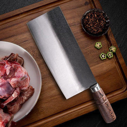 Meat Cleaver, 8 Inch Bone Chopping Knives Forged Kitchen Knife Stainless Steel Cleaver Knife Wood Handle4