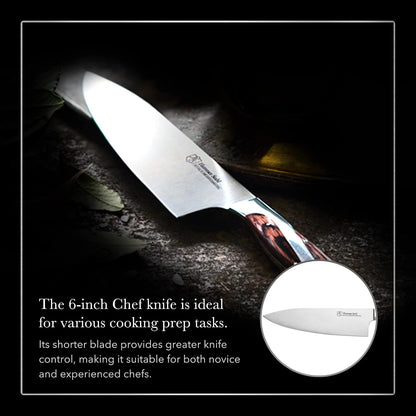 8-Inch High Carbon Chef Knife | Versatile Cooking Knife for Chopping, Slicing & Precision Cutting | German Forged Sharp Kitchen Knife | Ergonomic Quad-Tang Pakkawood Handle & Gift Box5