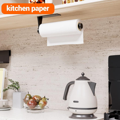 Paper Towel Holder under Cabinet, Single Hand Operable Wall Mount2