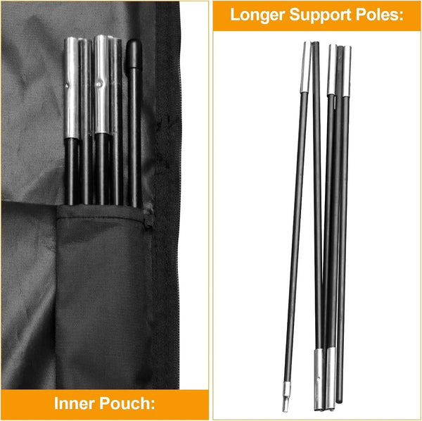 Patio Umbrella Cover for 9'-13' Cantilever Umbrella, Upgraded 600D Heavy Duty Outdoor Umbrella Covers with Support Pole and Zipper5