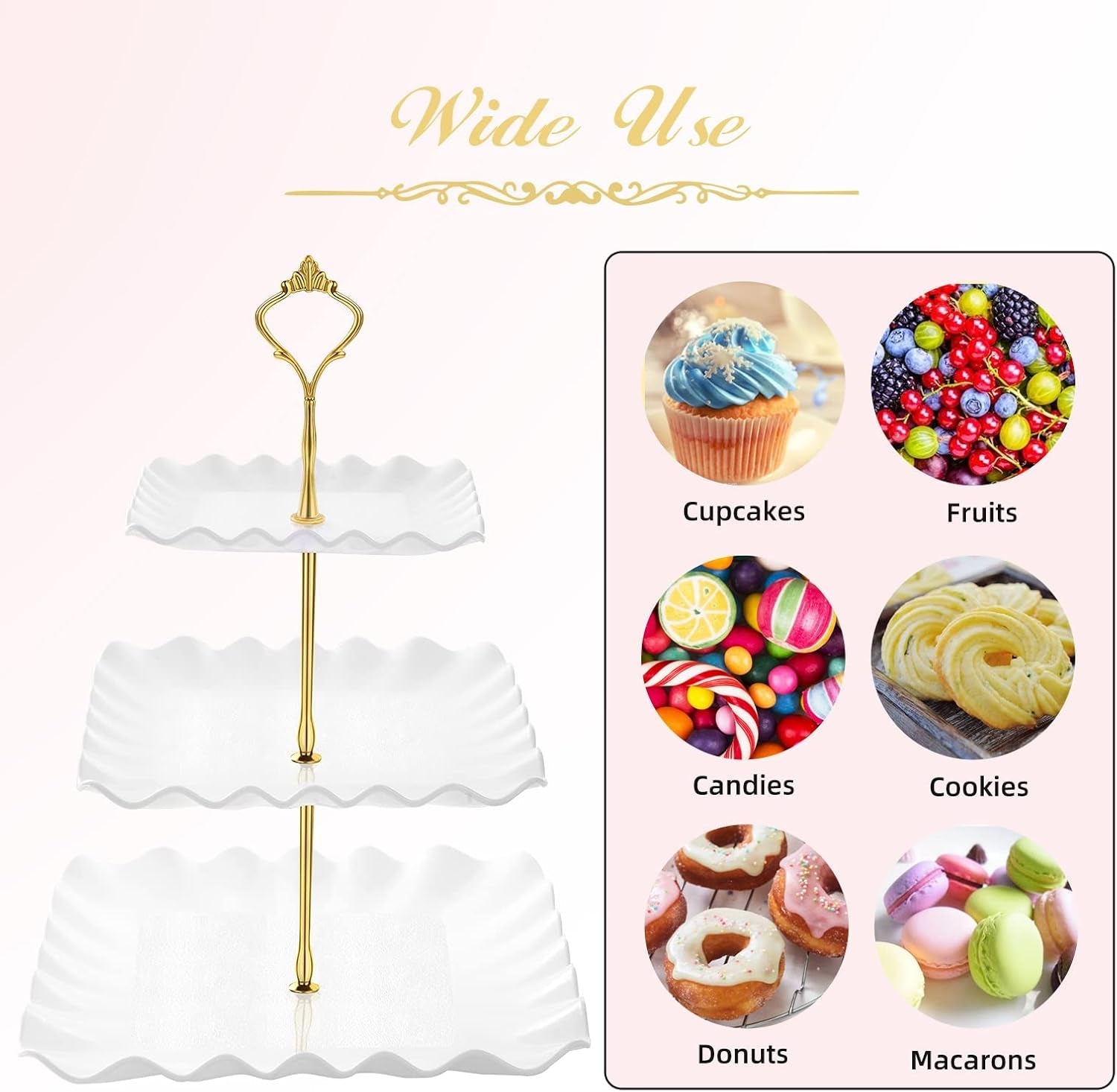 plastic-dessert-cupcake-stand-3-tier-cupcake-tower-holder-white-thicker-food-graded-plastic-tiered-serving-tray-with-metal-rod-suitable-for-tea-party-birthday-wedding-baby-shower