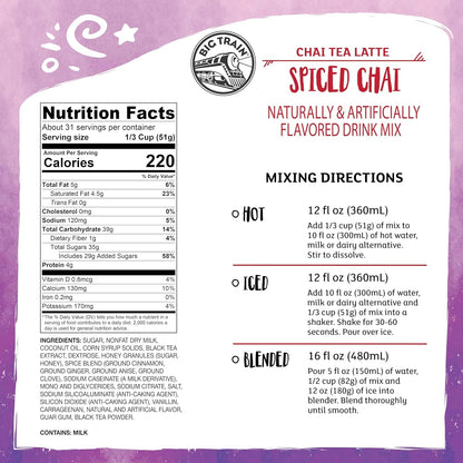 Spiced Chai Tea Latte Beverage Mix, 3.5 Pound (Pack of 1)2