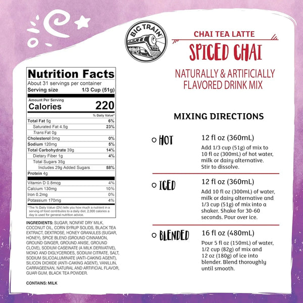 Spiced Chai Tea Latte Beverage Mix, 3.5 Pound (Pack of 1)2