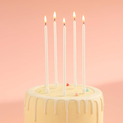36-Count Pearl White Long Thin Birthday Candles, Cake Candles, Birthday Parties, Wedding Decorations, Party Candles2
