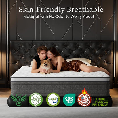 Full Mattress 14 Inch Hybrid Full Size-Gel Memory Foam Mattress in a Box, Individually Wrapped Pocket Spring, Pressure Relief Edge Support, Medium Firm6