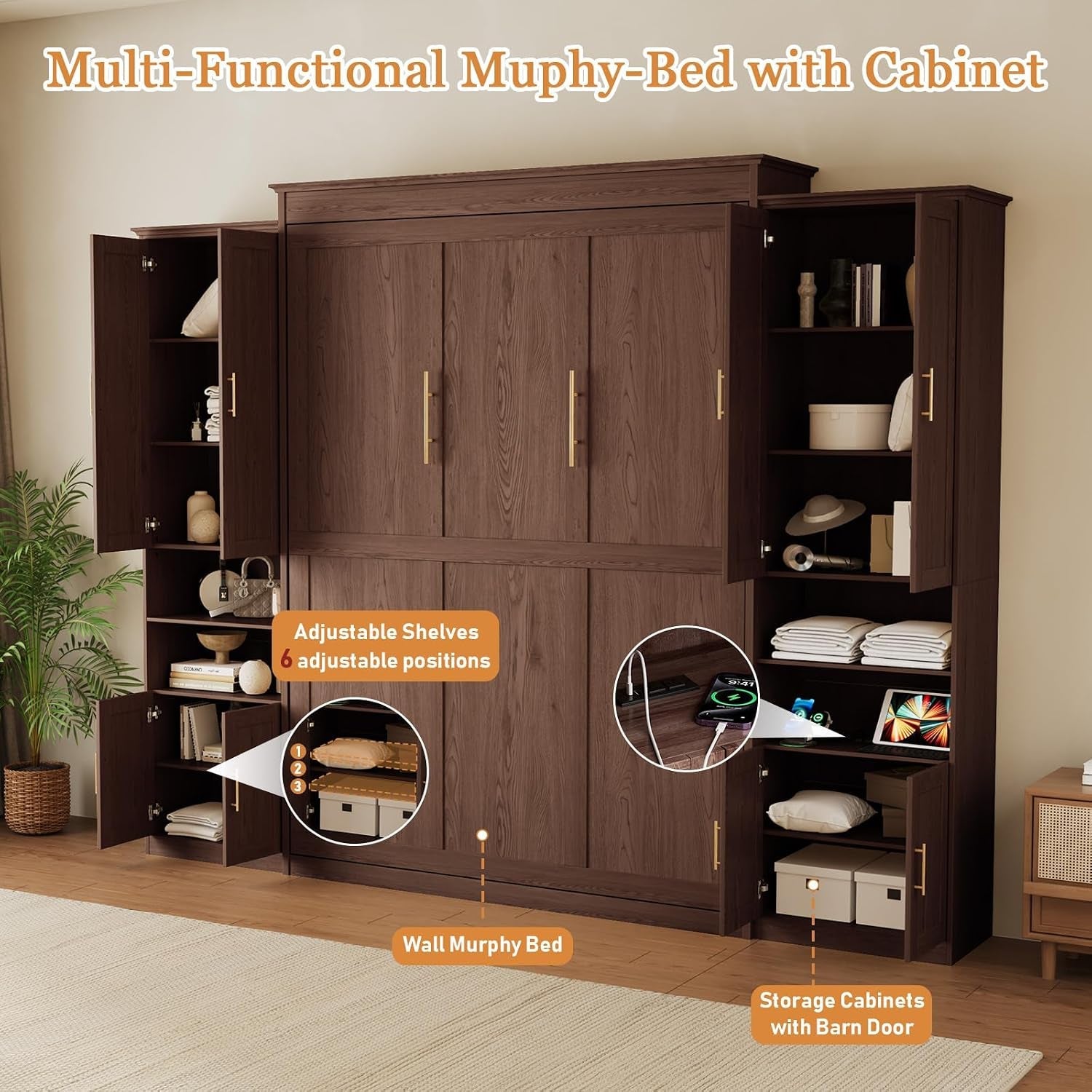 murphy-bed-queen-with-2-storage-cabinets-and-usb-port-walnut