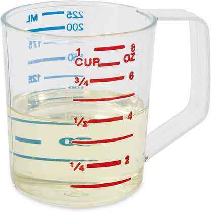 Bouncer Clear Measuring Cup, 1-Cup /0.25-Quart, Clear, Strong Food Grade, Easy Read for Liquid/Dry Ingredients, for Home/Professional Kitchen2
