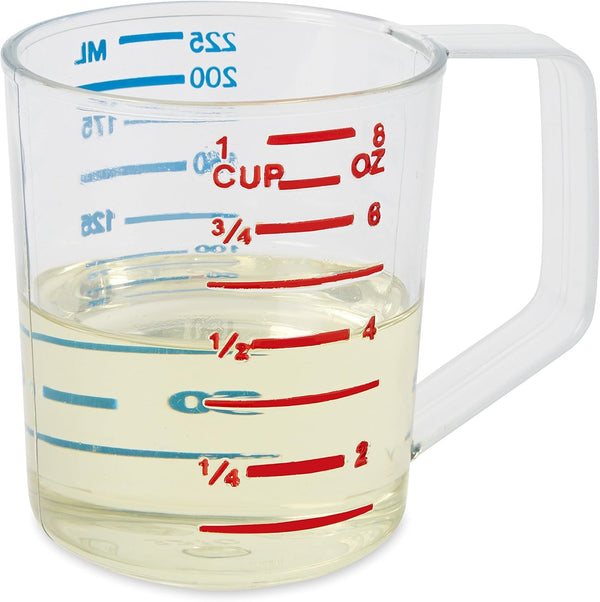 Bouncer Clear Measuring Cup, 1-Cup /0.25-Quart, Clear, Strong Food Grade, Easy Read for Liquid/Dry Ingredients, for Home/Professional Kitchen2