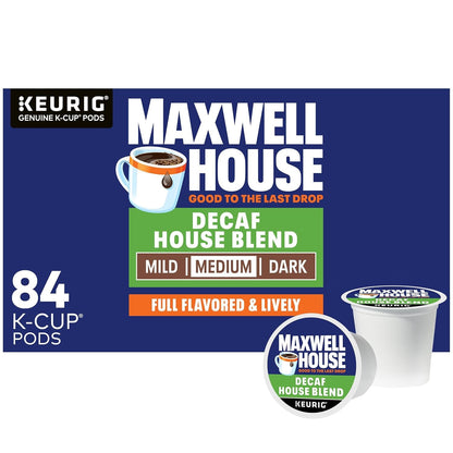 K-Cup Coffee Pods, 10 Ct, Decaf House Blend Medium Roast | Decaf Coffee Pods, Medium Roast, 99.7% Caffeine-Free, Full-Flavored & Lively, Compatible with All Keurig Brewers1