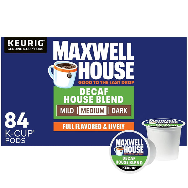 K-Cup Coffee Pods, 10 Ct, Decaf House Blend Medium Roast | Decaf Coffee Pods, Medium Roast, 99.7% Caffeine-Free, Full-Flavored & Lively, Compatible with All Keurig Brewers1