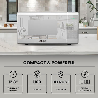 1.3 Cu Ft Microwave Oven – Compact Countertop Kitchen Appliance, Small Stainless Steel Microwave with Digital Touch, Pre-Set Functions, 12.8” Turntable, 1100 Watt3