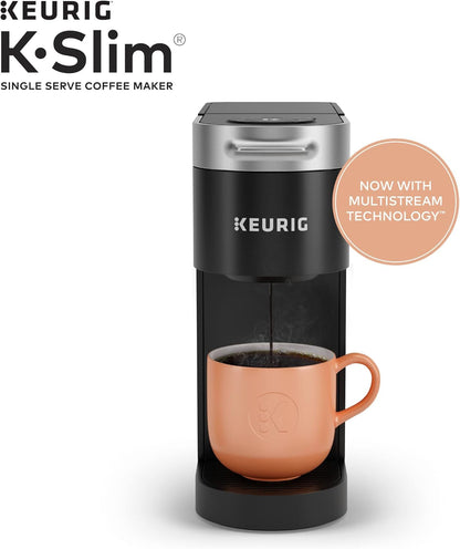 K-Slim Single Serve K-Cup Pod Coffee Maker, Multistream Technology, 3 Brew Sizes, Slim and Sleek Design, 46Oz Removable Reservoir, Black | Multistream Technology, 3 Brew Sizes, Sleek Design, Removable Reservoir2