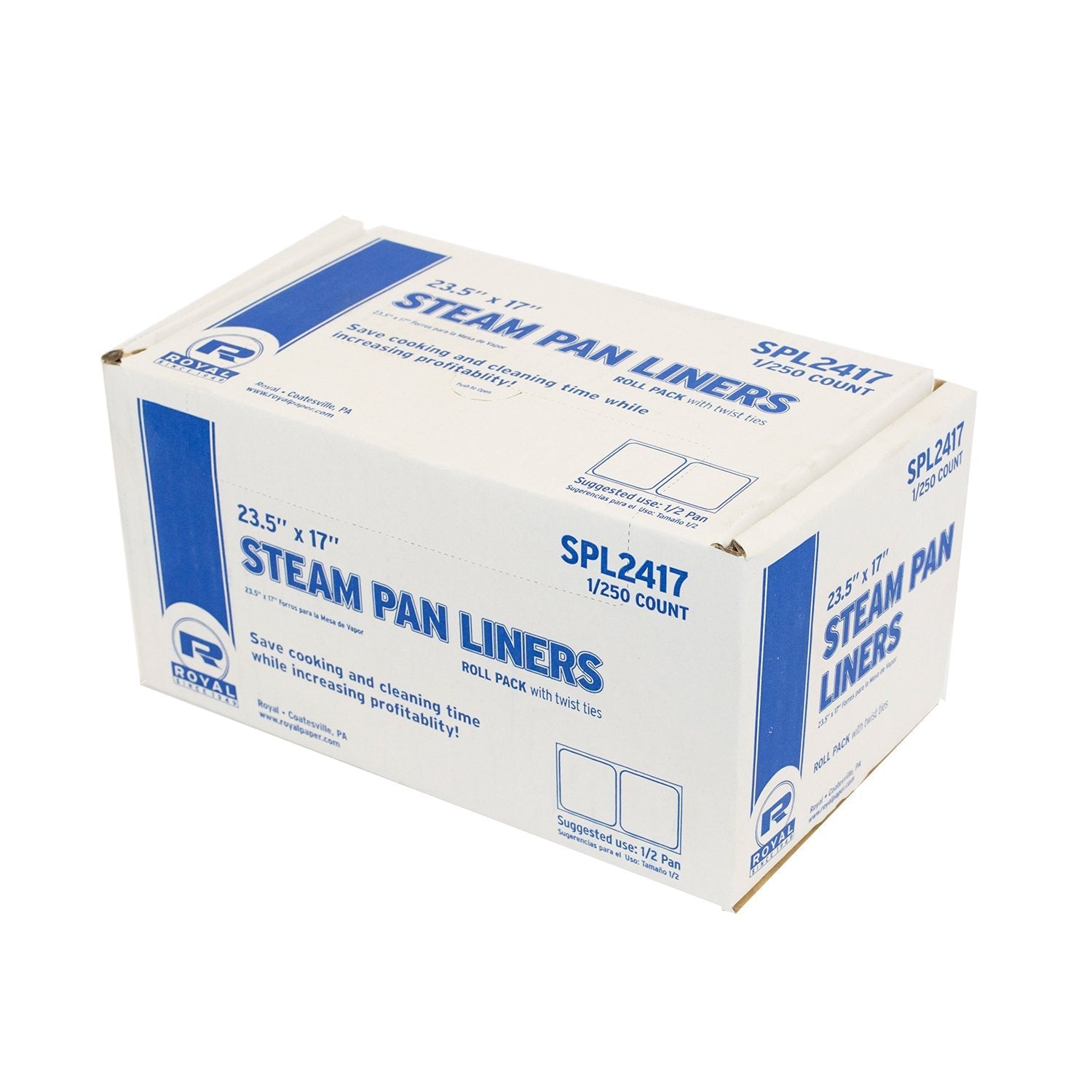 royal-1-2-pan-steam-pan-liners-with-twist-ties-package-of-250
