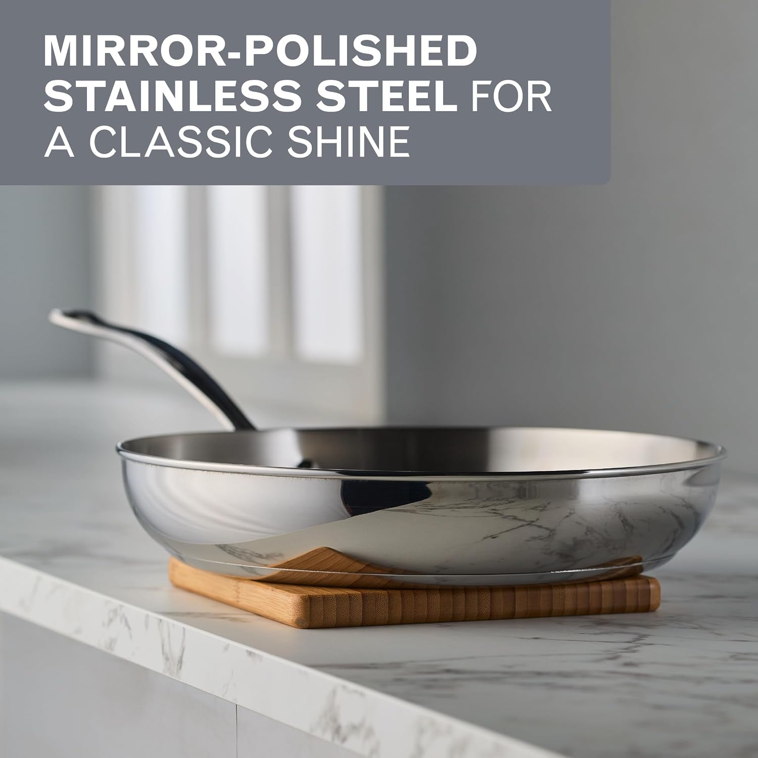 millennium-stainless-steel-frying-pan-skillet-induction-ready-compatible-with-all-cooktops-metal-utensil-safe-12-25-inch-open-fry-pan-dishwasher-safe-stainless-steel