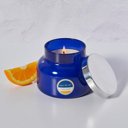 Capri Blue Volcano Scented Candles - Luxury Glass Jar Candles for Home Scented with Tropical Fruit & Sugared Citrus - Soy Wax Blend - Blue Color (19 Oz)4